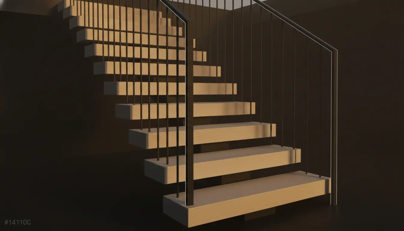 Interior stair detail in a renovated home